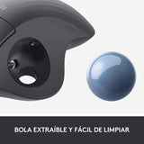 Mouse Logitech Ergo M575 Trackball Inalámbrico Negro