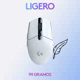 Combo Logitech Audífono G435 Blanco + Mouse G305 Lightspeed