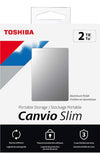 Disco Duro Externo Toshiba Canvio Slim 2tb Silver