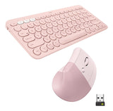 Logitech Teclado K380 Y Mouse Ergonómico Lift Vertical Rosa