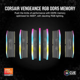 Mem. Ram Corsair Vengeance Rgb, Amd, 32gb 16x2 Ddr5 5200