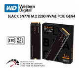 Ssd M.2 1tb Wd Black Sn770 Nvme Pcie Gen 4.0 Laptop Pc