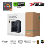 Pc Amd R5-5600x, 32gb Ssd 1tb 4060 Ti 8gb, Case Argb, F/750w