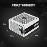 Fuente 850w Corsair Rm850 Rm White 80 Plus Gold Full Modular