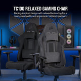 Silla Gaming Corsair Tc100 Relaxed Tela Grey Black