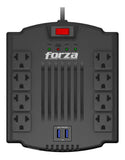 Estabilizador Forza Fvr-1202usb 1200va600w + 2 Usb 8 Tomas