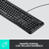 Teclado Y Mouse Logitech Mk120 Color Negro Usb