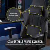 Silla Gaming Corsair Tc100 Relaxed Tela Grey Black