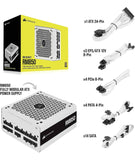 Fuente 850w Corsair Rm850 Rm White 80 Plus Gold Full Modular