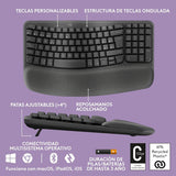 Logitech Wave Keys Y Lift Vertical Ergonómico Bluetooth Sp