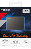 Disco Duro Toshiba 2tb Canvio Gaming Portátil Usb3.2 Externo