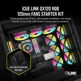 Cooler Case 120mm Corsair Link Qx120 Rgb Kit 3in1 Black