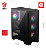 Case Msi Mag Forge 120a Airflow - Gamer, Atx, Vidrio Templad