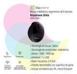 Mouse Ergonómico Klip Xtreme 6 Botones Orbix Kmw-500bk